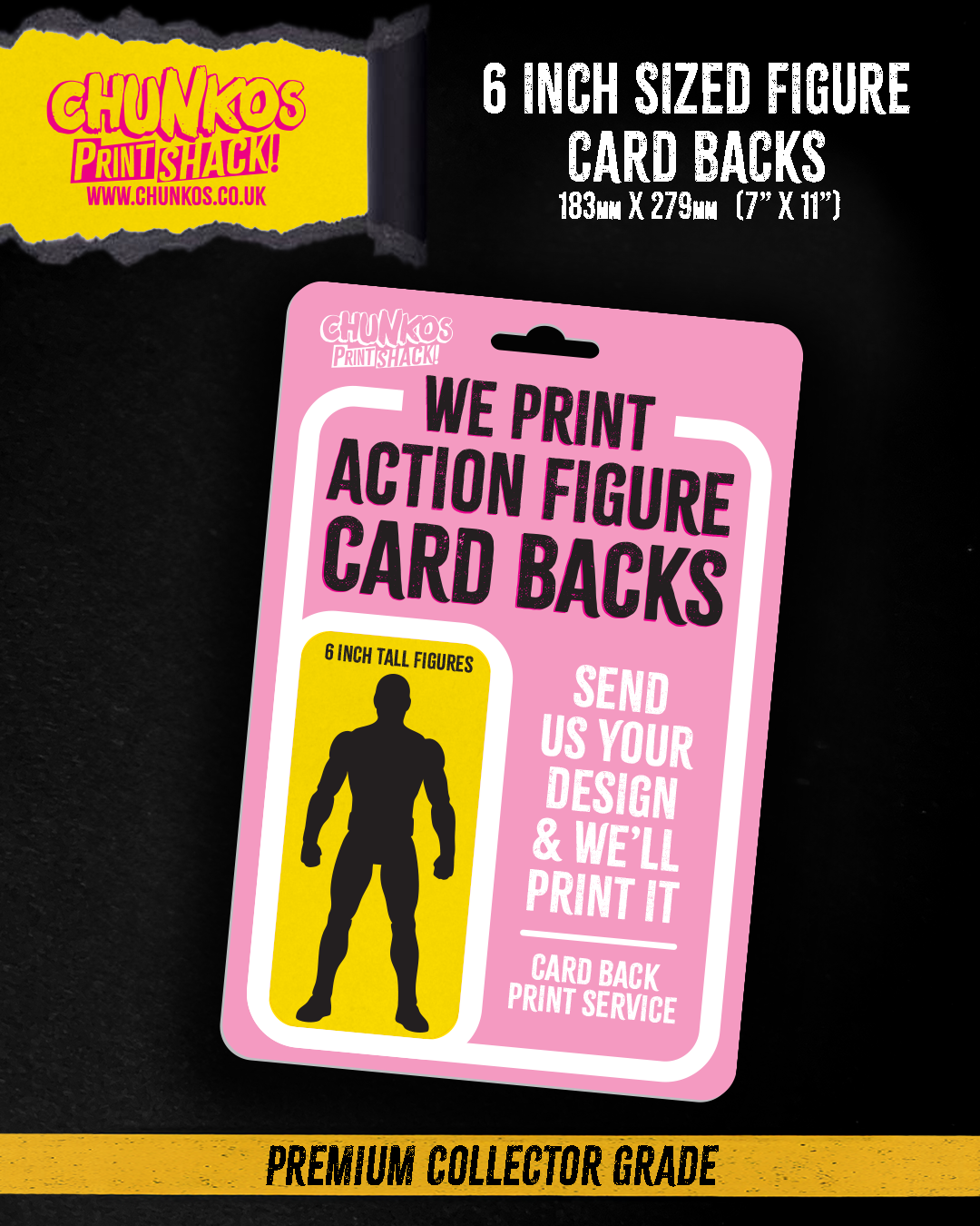 6 Inch Action Figure Custom Card Backs – Premium Collector Grade Quality Packaging