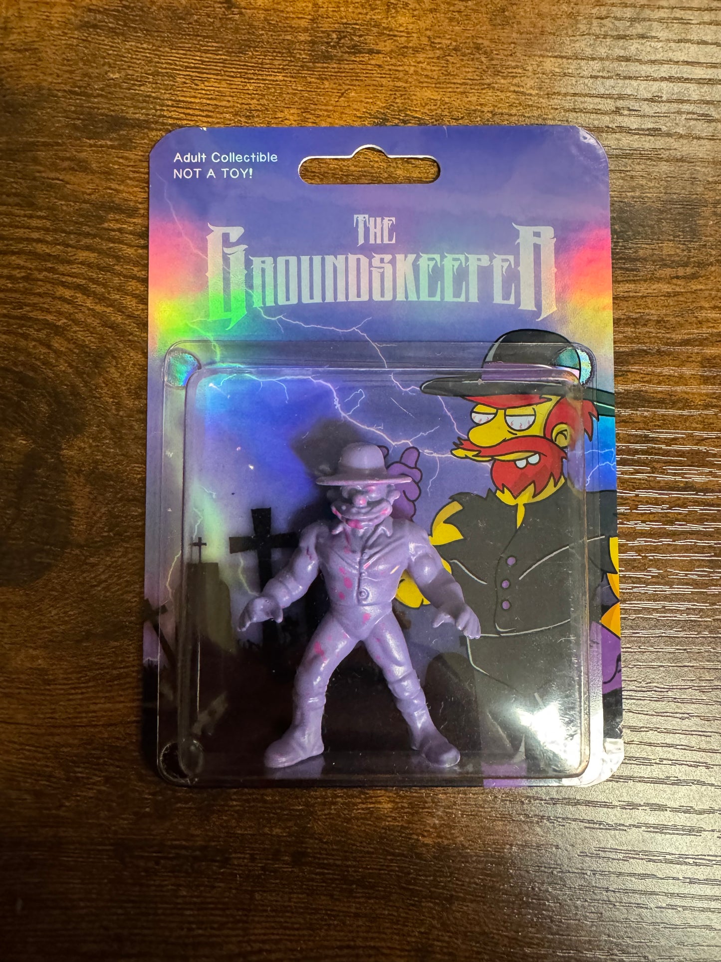 The Groundskeeper HOLO CARD BACK - Wrestling Action Figure - Limited Edition Art Toy