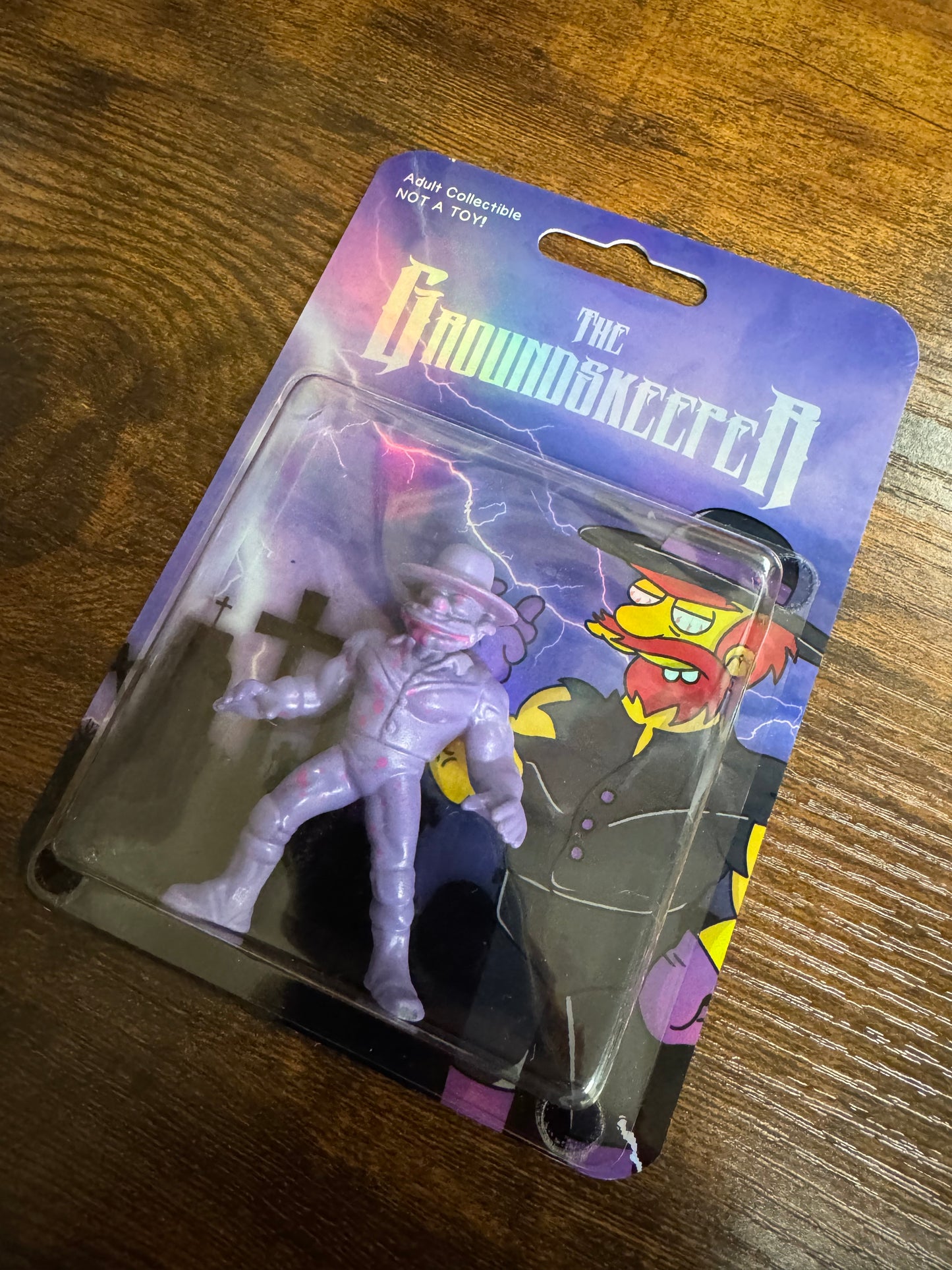 The Groundskeeper HOLO CARD BACK - Wrestling Action Figure - Limited Edition Art Toy