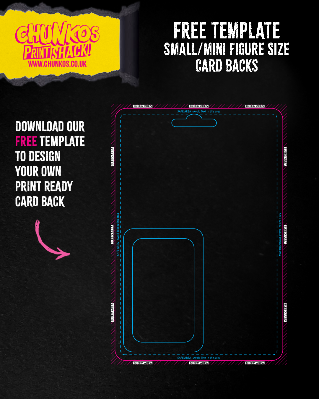 Back Mini Card Free Template for Mini Figure Custom Card Backs – Design Your Own Card ...
