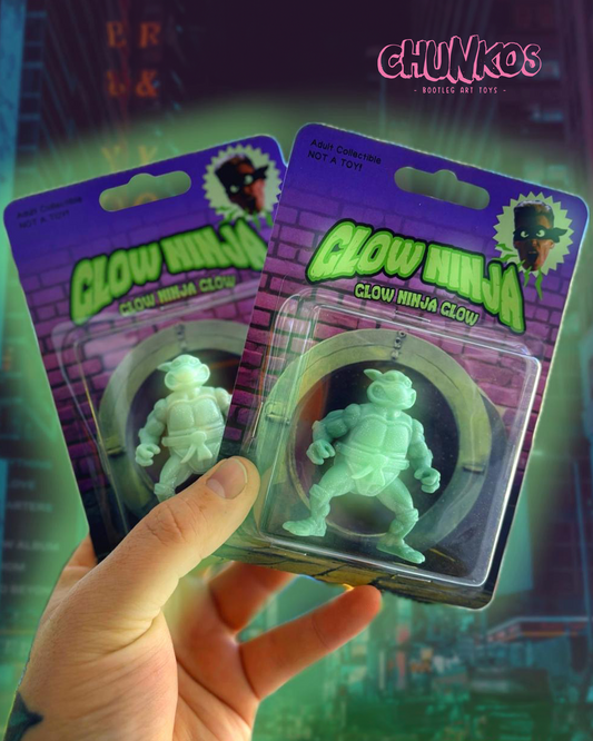 Glow Ninja - Glow in the Dark Turtle Action Figure - Limited Edition Art Toy