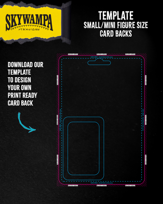 Template for Mini Figure Custom Card Backs – Design Your Own Card with Perfect Dimensions & Bleed