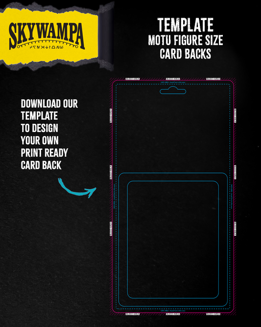 Template for MOTU Figure Custom Card Backs – Design Your Own Card with Perfect Dimensions & Bleed