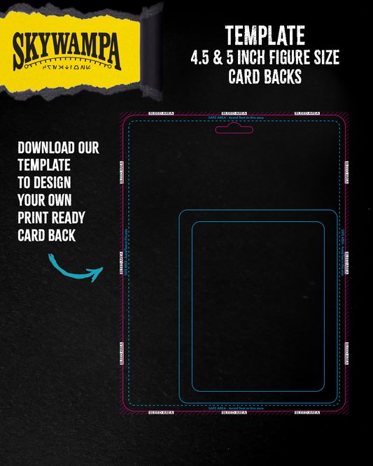 Template for 4.5 & 5 Inch Figure Custom Card Backs – Design Your Own Card with Perfect Dimensions & Bleed