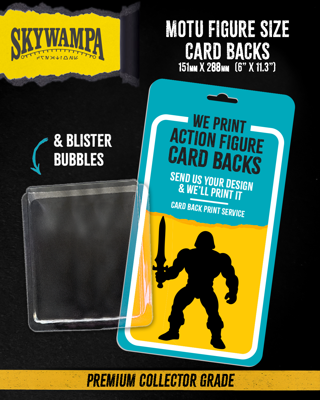 Action Figure Card Back Rectangular MOTU Action Figure Custom Card Backs – Premium Collector Grade Quality ...