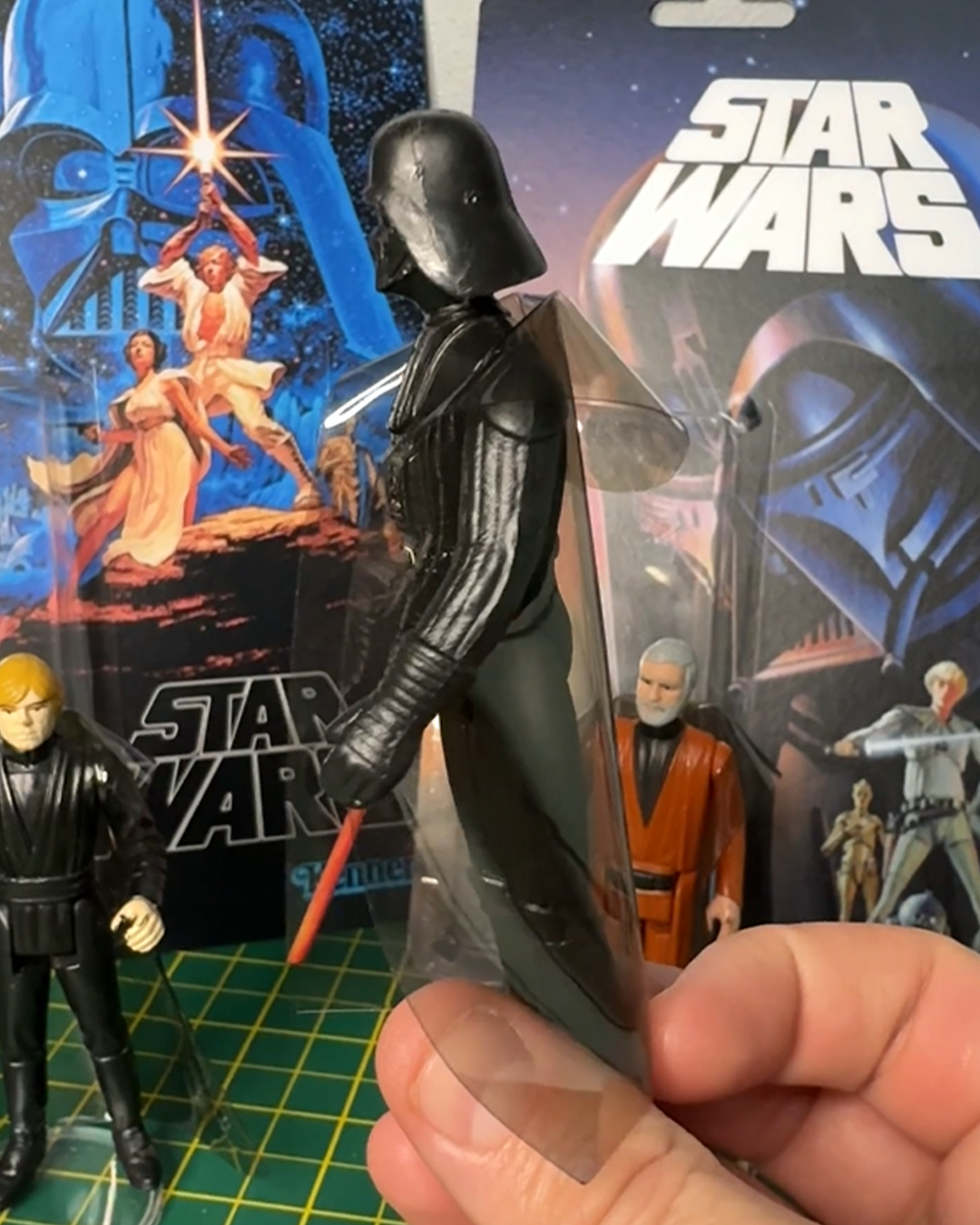 Replacement Vinyl Cape – Smoked Black - Compatible with Vintage Kenner Star Wars Figures