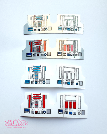 Vintage Kenner Star Wars R2-D2 & R5-D4 Replacement Stickers