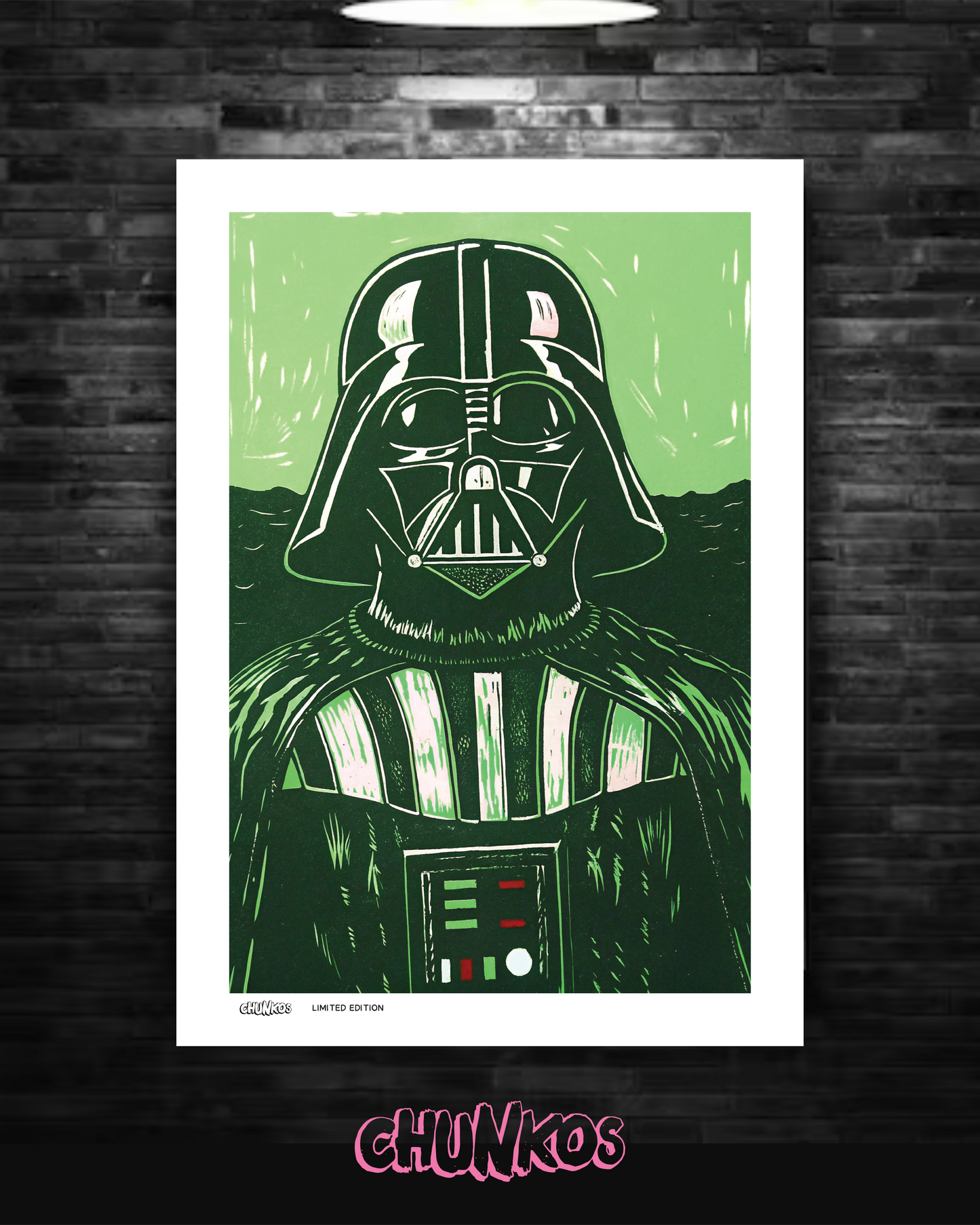 Darth Vader Art Print – Star Wars Wall Art, Vintage Lino Cut Screen print Style Poster